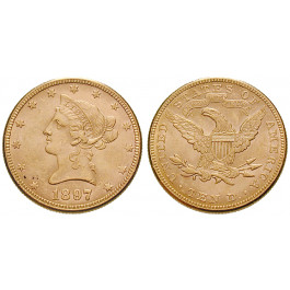 USA, 10 Dollars 1897, 15,05 g fein, vz+