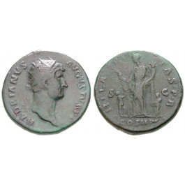Römische Kaiserzeit, Hadrianus, Dupondius 125-128, ss