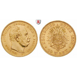 Deutsches Kaiserreich, Preussen, Wilhelm I., 10 Mark 1888, A, st, J. 245