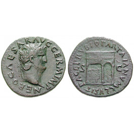 Römische Kaiserzeit, Nero, As 65, ss-vz