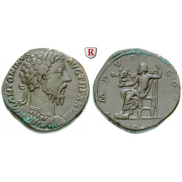 Römische Kaiserzeit, Marcus Aurelius, Sesterz 173-174, ss+
