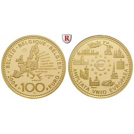 Belgien, Königreich, Albert II., 100 Euro 2004, 15,55 g fein, PP