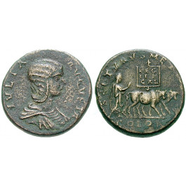 Römische Provinzialprägungen, Phönizien, Tyros, Julia Domna, Frau des Septimius Severus, Bronze, ss