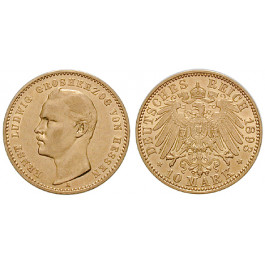 Deutsches Kaiserreich, Hessen, Ernst Ludwig, 10 Mark 1893, A, ss/ss-vz, J. 222