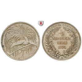 Nebengebiete, Deutsch-Neuguinea, 1/2 Neu-Guinea Mark 1894, Paradiesvogel, A, vz-st, J. 704