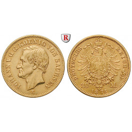 Deutsches Kaiserreich, Sachsen, Johann, 20 Mark 1873, E, f.vz, J. 259