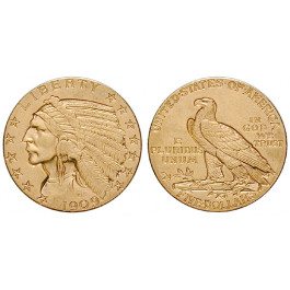 USA, 5 Dollars 1909, 7,52 g fein, vz