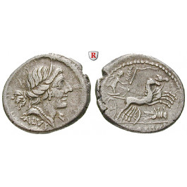 Römische Republik, D. Silanus, Denar 91 v.Chr., ss