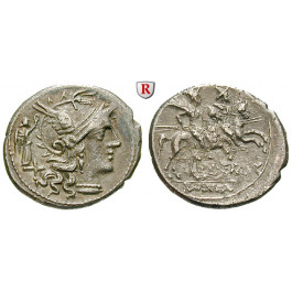 Römische Republik, C. Terentius Lucanus, Denar, ss/f.ss