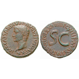 Römische Kaiserzeit, Augustus, As 10-12 n.Chr., ss