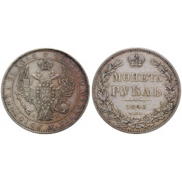 Russland, Nikolaus I., Rubel 1845, f.vz