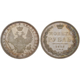 Russland, Nikolaus I., Rubel 1853, vz+