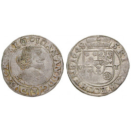 Eggenberg, Fürstentum, Johann Anton, 3 Kreuzer 1648, ss-vz