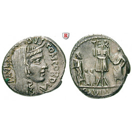 Römische Republik, L. Aemilius Lepidus Paullus, Denar 62 v.Chr., vz