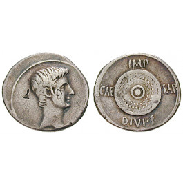 Römische Kaiserzeit, Augustus, Denar 27 v.Chr., ss