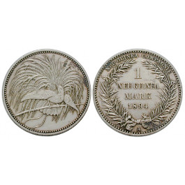 Nebengebiete, Deutsch-Neuguinea, 1 Neu-Guinea Mark 1894, Paradiesvogel, A, f.st, J. 705
