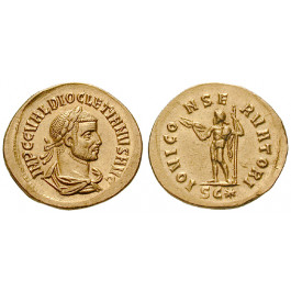 Römische Kaiserzeit, Diocletianus, Aureus 286-287, vz