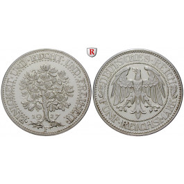 Weimarer Republik, 5 Reichsmark 1927, Eichbaum, F, PP, J. 331