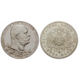Deutsches Kaiserreich, Sachsen-Altenburg, Ernst, 5 Mark 1903, Regierungsjubiläum, A, PP, J. 144