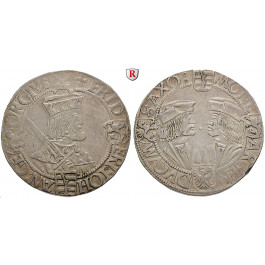 Sachsen, Gemeinschaftliche Prägungen, Friedrich III., Johann, Georg, Guldengroschen o.J., ss/ss+