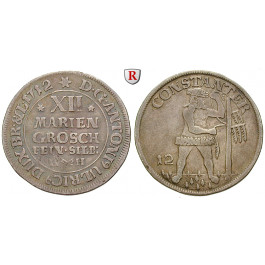 Braunschweig, Braunschweig-Wolfenbüttel, Anton Ulrich, 12 Mariengroschen 1712, ss