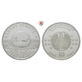 Bundesrepublik Deutschland, 10 Euro 2005, Albert Einstein, J, PP, J. 514