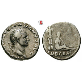 Römische Kaiserzeit, Vespasianus, Denar 69-71, ss