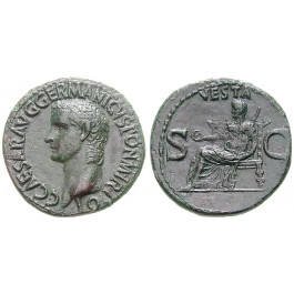 Römische Kaiserzeit, Caligula, As 37-38, f.vz