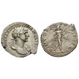 Römische Kaiserzeit, Traianus, Denar 114-117, ss-vz