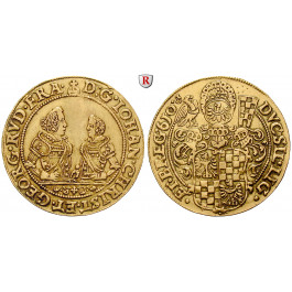 Schlesien, Liegnitz-Brieg, Fürstentum, Johann Christian und Georg Rudolph, 5 Dukaten 1610, ss