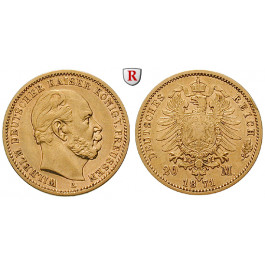 Deutsches Kaiserreich, Preussen, Wilhelm I., 20 Mark 1871, A, ss, J. 243
