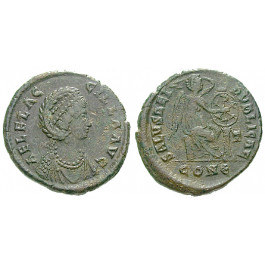 Römische Kaiserzeit, Aelia Flaccilla, Frau Theodosius I., Bronze 383-388, ss