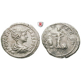 Römische Kaiserzeit, Geta, Caesar, Denar 200, ss