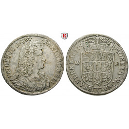 Brandenburg-Preussen, Kurfürstentum Brandenburg, Friedrich III., 2/3 Taler 1694, ss+/ss