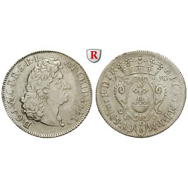 Jülich-Kleve-Berg, Herzogtum Jülich-Berg, Johann Wilhelm II., 1/6 Taler 1710, ss