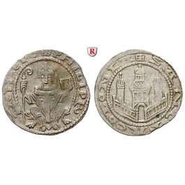 Köln, Bistum, Philipp von Heinsberg, Denar 1190-1191, ss+