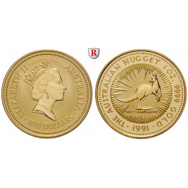 Australien, Elizabeth II., 100 Dollars seit 1986, 31,1 g fein, st