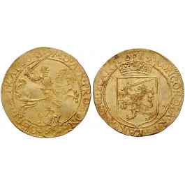 Niederlande, Utrecht, 1/2 Großer Goldener Reiter 1614, vz