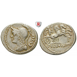 Römische Republik, P. Servillus Rullus, Denar 100 v.Chr., ss