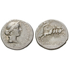 Römische Republik, C. Annius und L. Fabius Hispaniensis, Denar, ss-vz