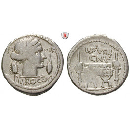 Römische Republik, L. Furius Brocchus, Denar 63 v.Chr., ss
