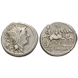 Römische Republik, C. Fundanius, Denar, ss