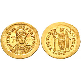 Römische Kaiserzeit, Zeno, Solidus 475, st