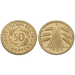 Weimarer Republik, 50 Reichspfennig 1925, E, PP, J. 318