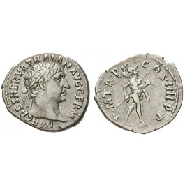 Römische Kaiserzeit, Traianus, Denar 101-102, ss