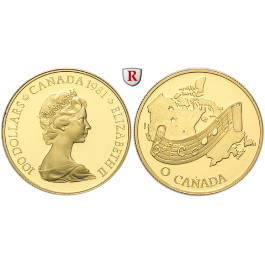 Kanada, Elizabeth II., 100 Dollars 1981, 15,55 g fein, PP