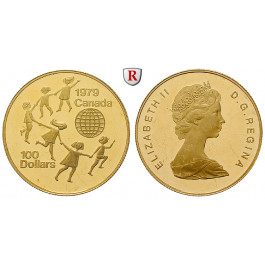 Kanada, Elizabeth II., 100 Dollars 1979, 15,55 g fein, PP