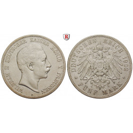Deutsches Kaiserreich, Preussen, Wilhelm II., 5 Mark 1902, A, ss, J. 104