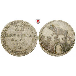 Anhalt, Anhalt-Bernburg, Alexius Friedrich Christian, 1/2 Konventionstaler 1799, ss