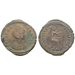 Römische Kaiserzeit, Aelia Flaccilla, Frau Theodosius I., Bronze 383-388, f.vz
